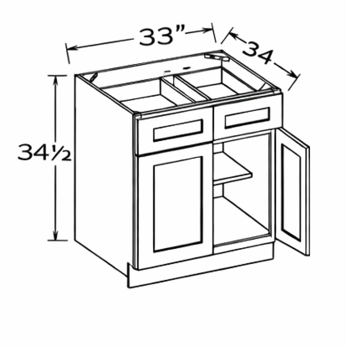 B33 Willow White Shaker Assembled - Photo 1