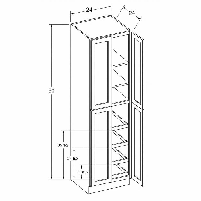 U2490244RS Willow White Shaker Assembled - Photo 1